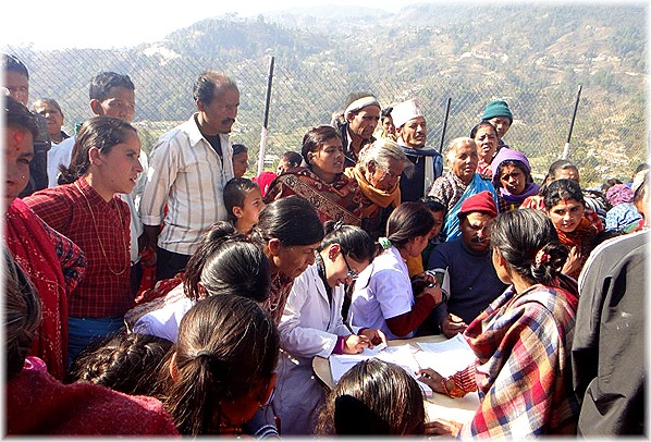 Collage of images from Green City Hospital in Kathmandu, Nepal